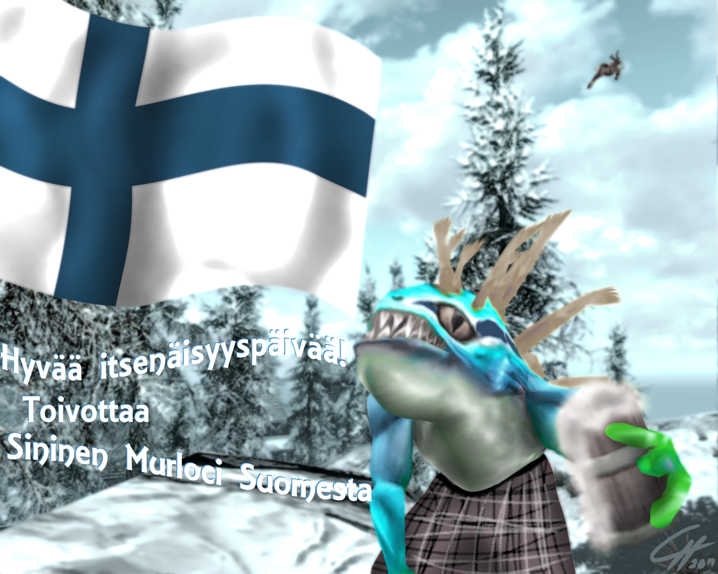 Mixed Patriotic Murloc [Murloc/Filler/SFW]
6th Dec is Finland's Independence Day.
Keywords: Murloc;SFW;Filler