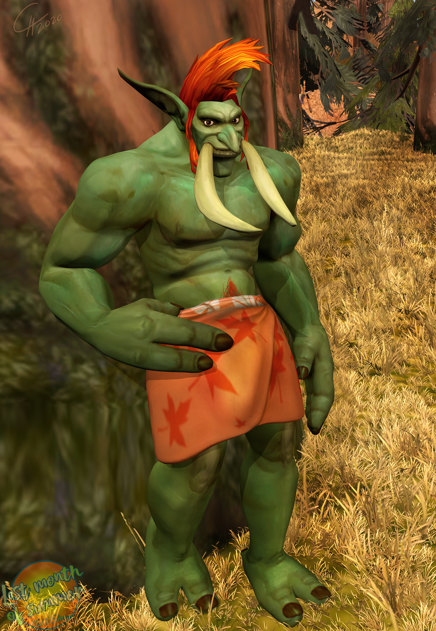 Last Month of Summer 2020 #2 [Troll/SFW] 
Forest trolls are noted to be taller and more muscular
on average than jungle and sand trolls, yet noticeably
smaller than the Zandalari and ice trolls.
[b][url=http://bakaras.com/murlocish/albums/userpics/10001/18/SummerJamTroll2XL.png]==XL-Size Edit==[/url][/b]
Keywords: Troll;SFW