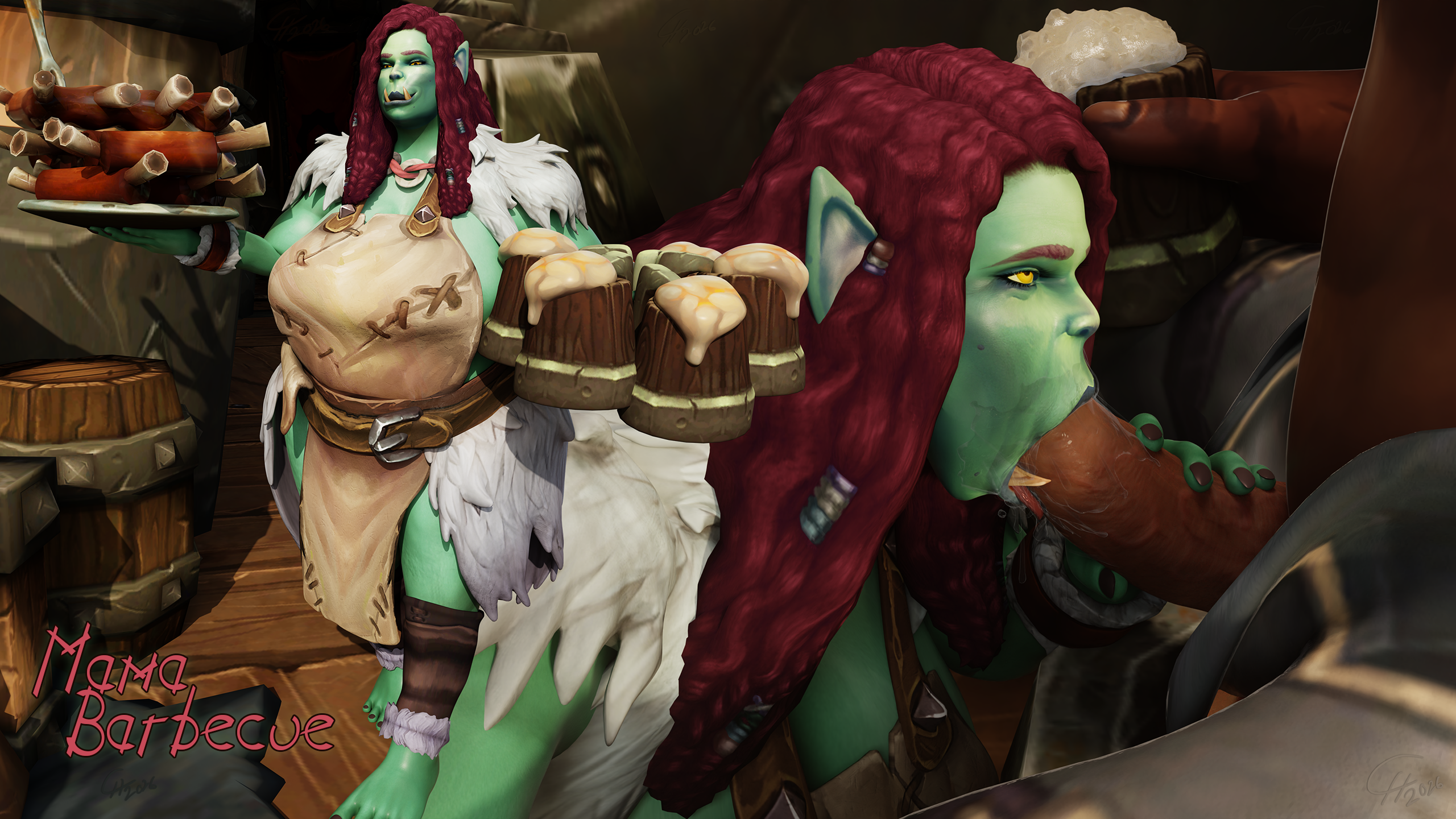 Mama Barbecue's Sloppy Special [Orc/Pinup/Oral]
There is no place for a empty belly in her tavern.
Let it be meat or beer, she'll provide the tastiest
for the hungry and needy patreons.
And if that isn't enough, she'll give her [i]special[/i]
as an complimentary dessert just to be thorough.
[b][url=http://bakaras.com/murlocish/albums/userpics/10001/19/MamaOrcBJSteakDay-18XL.png]==XL-Size Edit==[/url][/b]
Keywords: OC;Orc;BBW;Straight;Oral;Pinup