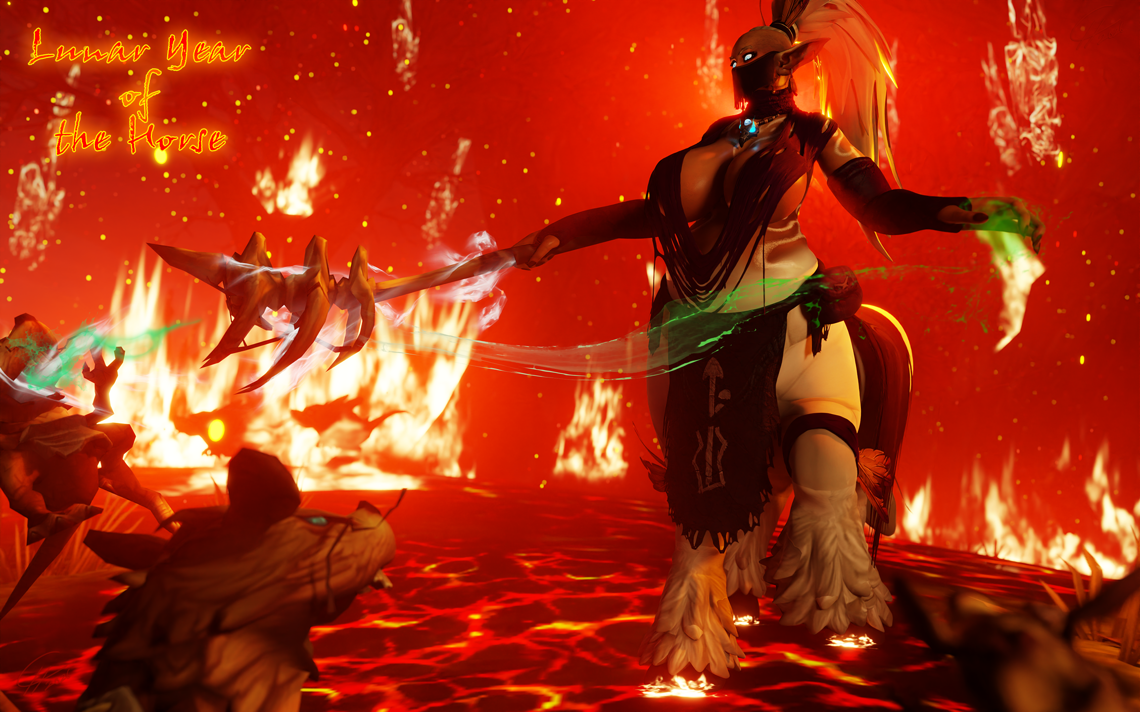 Lunar Year of the Horse [Centaur/Pinup/SFW] 
The Centaur of Kalimdor show little to none
compassion to any other race or even other
centaurs. But, if there is one thing that will make
their blood boil are invasive vermin that can only
be eradicated by [b]BURNING EVERYTHING[/b]!
[b][url=http://bakaras.com/murlocish/albums/userpics/10001/29/2026YearOfTheHorseXL.png]==XL-Size Edit==[/url][/b]
Keywords: OC;mob;Centaur;BBW;Tease;Pinup;SFW