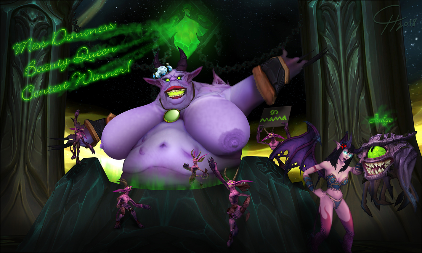 Miss Demoness Beauty Queen [Demon/Pinup/BBW]
[i]Time for something different.[/i]
The minions of the Legion might have gotten bored
while waiting to be summoned into a new world.
This is one of the activities they held while spending time.
[b][url=http://bakaras.com/murlocish/albums/userpics/10001/MsDemonessCont-18XL.jpg]==XL-Size Edit==?[/url][/b]
Keywords: Mob;Demon;Pinup;BBW